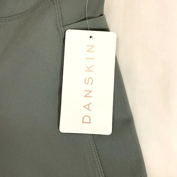 NWT Danskin High-Waisted Leggings Green Full Length Pockets Size M Women - Picture 10 of 13